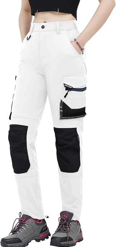 WORK IDEA Women's Slim-Fit Stretch Work Trousers: Critical Cordura Fabric Areas, Durable Elegance for the Highest Demands