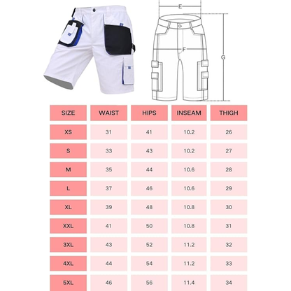 WORK IDEA Men's Work Cargo Shorts Outdoor Multi-Pocket Workwear Hiking Camping Travel Golf Causal