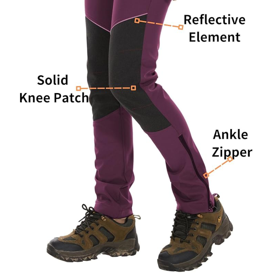 WORK IDEA Women's Snow Ski Pants Outdoor Winter Hiking Pants Fleece Lined Water Resistant