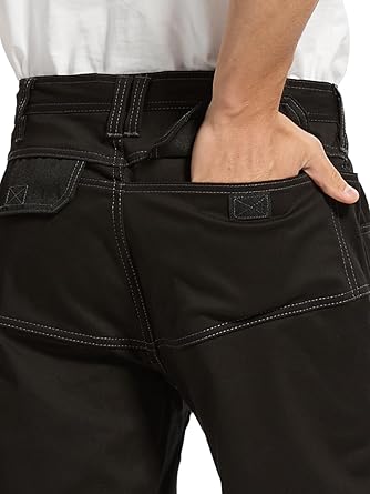 WORK IDEA Men's 10 Inch Cotton Work Shorts Strench with Utility Pockets
