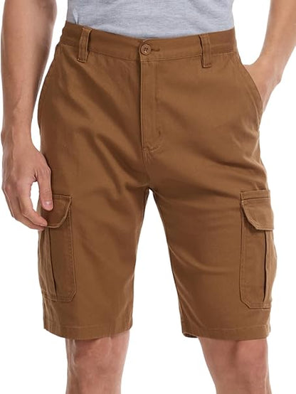 WORK IDEA Men's Cargo Stretch Short, Classic Style, Relaxed Fit Work Shorts