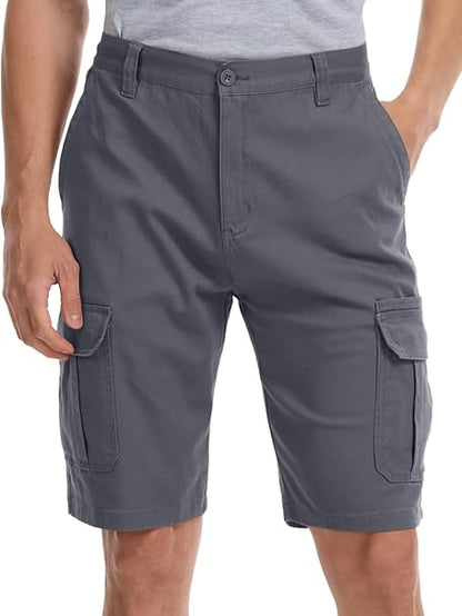 WORK IDEA Men's Cargo Stretch Short, Classic Style, Relaxed Fit Work Shorts
