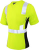 WORK IDEA Safety T Shirt for Women Reflective Tape High Visibility Shirt Work Construction Short Sleeve