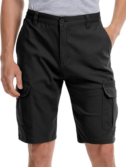 WORK IDEA Men's Cargo Stretch Short, Classic Style, Relaxed Fit Work Shorts
