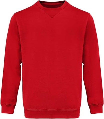WORK IDEA Men's Crewneck Sweatshirt Work Wear Pullover Men's Basic Work Jumper