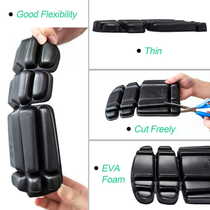 WORK IDEA 3 Pairs Knee Pad Inserts for Work Pants,Cargo Pants Knee Pads,Gardening Knee Pads