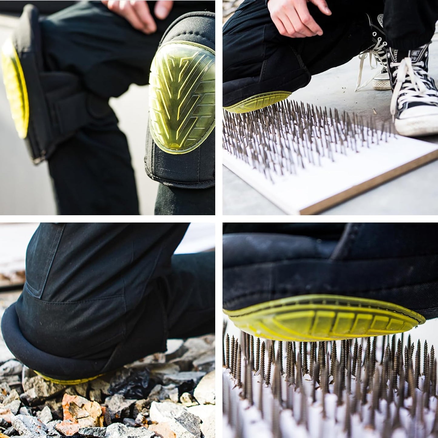 WORK IDEA Professional Knee Pads Work Knee Pads with Integrated Sponge Pads, Construction, Outdoor Knee Pads