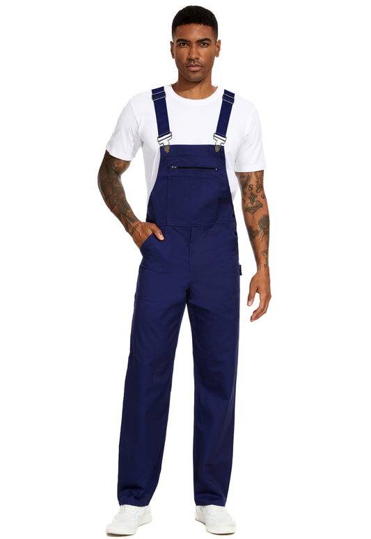WORK IDEA Men's Bib Overalls Workwear Fashion Lightweight Jumpsuit with Pockets