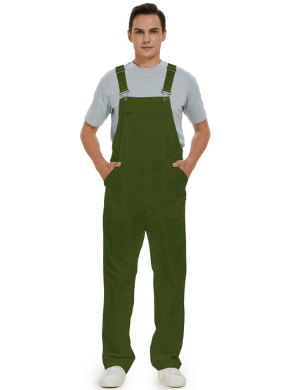 WORK IDEA Men's Bib Overalls Workwear Fashion Lightweight Jumpsuit with Pockets