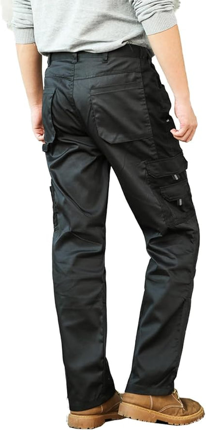 WORK IDEA Mens Work Trousers - Camouflage Trousers Mens Cargo Trousers with Inside Knee Pockets