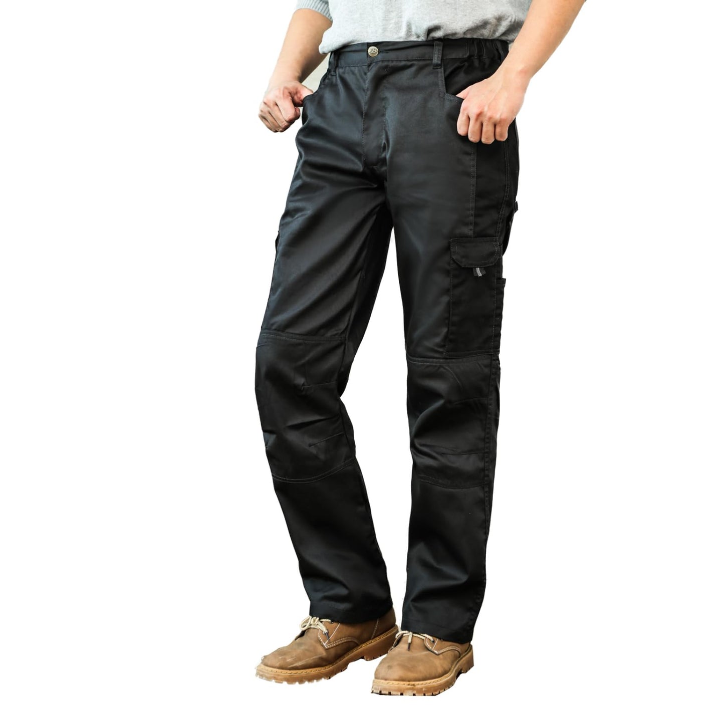 WORK IDEA Mens Work Trousers - Camouflage Trousers Mens Cargo Trousers with Inside Knee Pockets