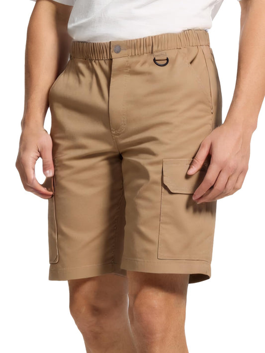 WORK IDEA Men's Cargo Shorts Cotton Drawstring Stretch Short Relaxed Fit