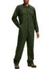 WORK IDEA Men's Coveralls Long Sleeve 100% Cotton Twill Workwear Jumpsuit Relaxed Fit