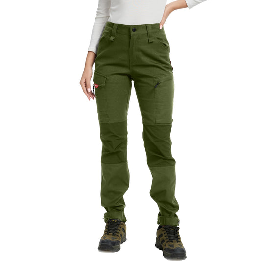 WORK IDEA Women's Hiking Trousers, Stretch Slim Fit, Water Resistant, for Outdoor Activities