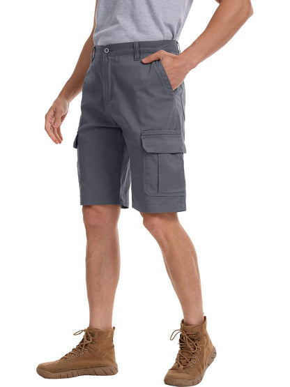 WORK IDEA Men's Cargo Stretch Short, Classic Style, Relaxed Fit Work Shorts