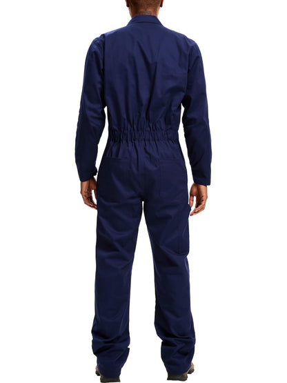 WORK IDEA Men's Coveralls Long Sleeve 100% Cotton Twill Workwear Jumpsuit Relaxed Fit