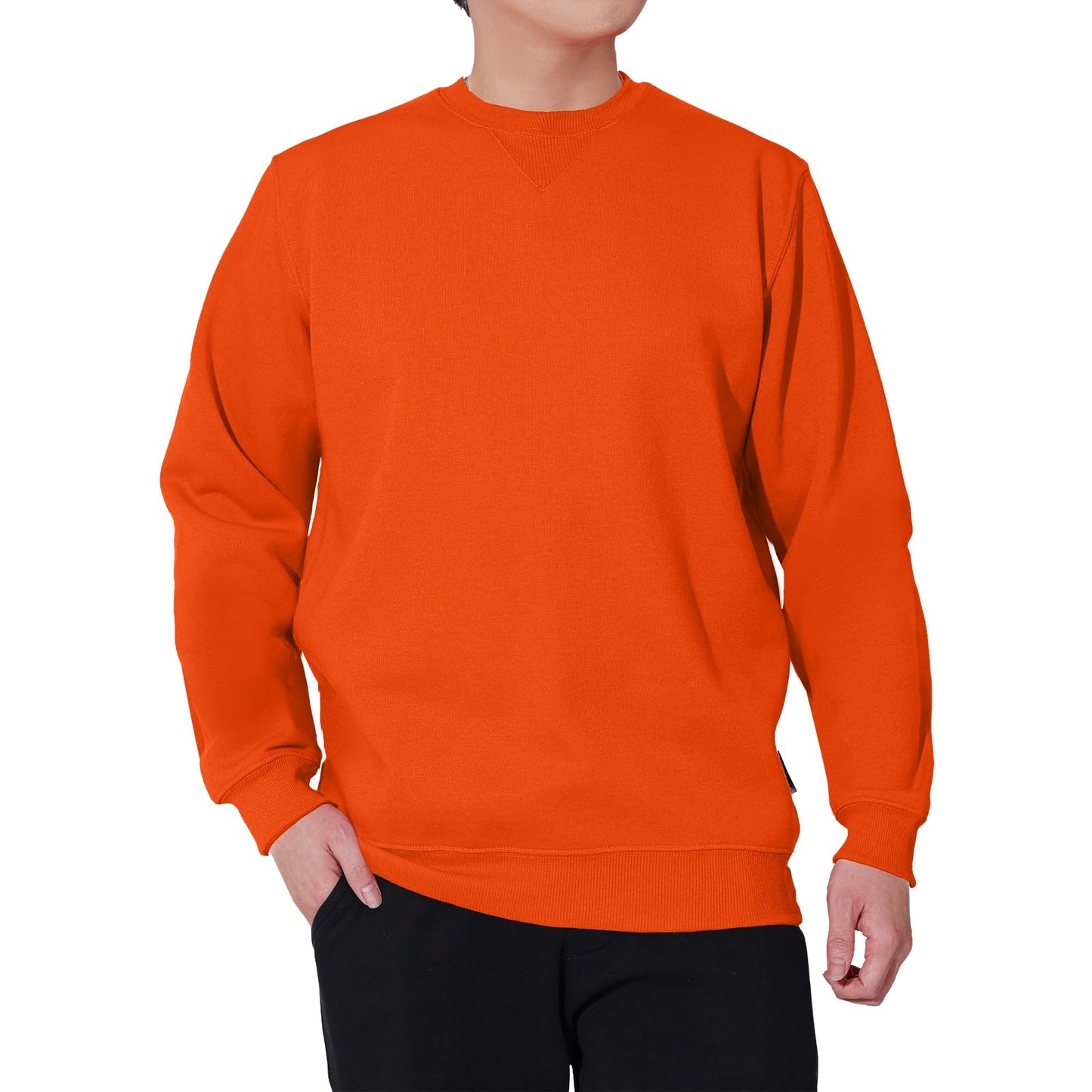 WORK IDEA Men's Crewneck Sweatshirt Work Wear Pullover Men's Basic Work Jumper