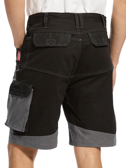 WORK IDEA Men's 10 Inch Cotton Work Shorts Strench with Utility Pockets