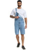 WORK IDEA Men's Denim Overalls for Men Jean Shorts, 100% Cotton, Relaxed Fit, Multi-Pocket Design Jumpsuit