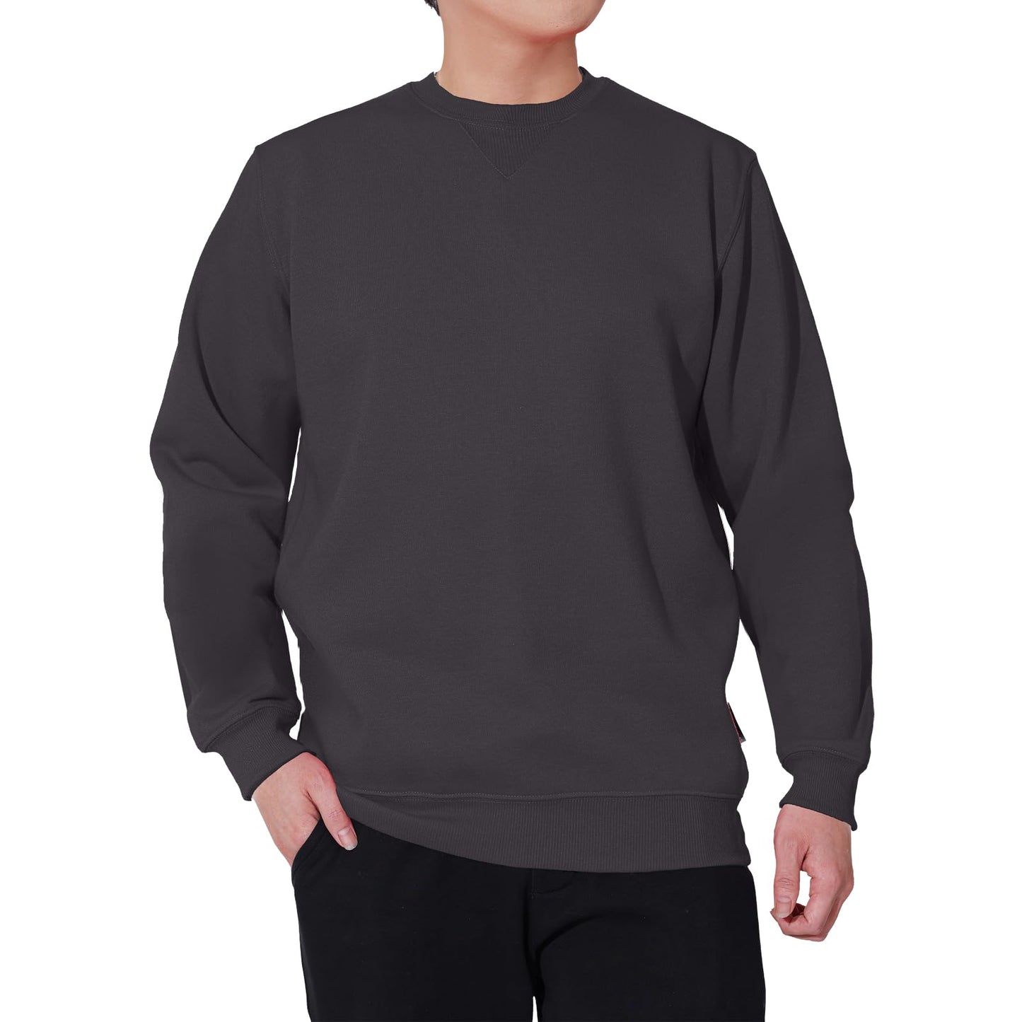 WORK IDEA Men's Crewneck Sweatshirt Work Wear Pullover Men's Basic Work Jumper