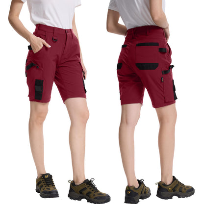 WORK IDEA Women's Slim Fit Stretch Work Shorts Durable Elegance for Highest