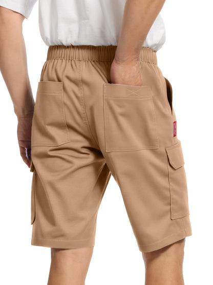 WORK IDEA Men's Cargo Shorts Cotton Drawstring Stretch Short Relaxed Fit
