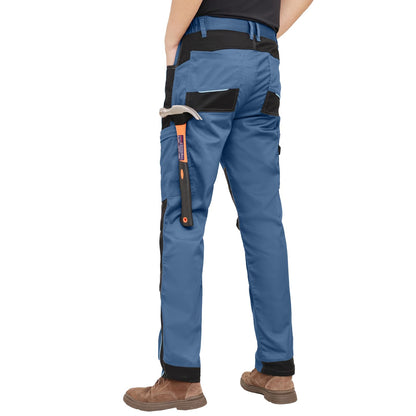 WORK IDEA Men's Stretch Work Trousers with Multiple Pockets and Tool Pockets
