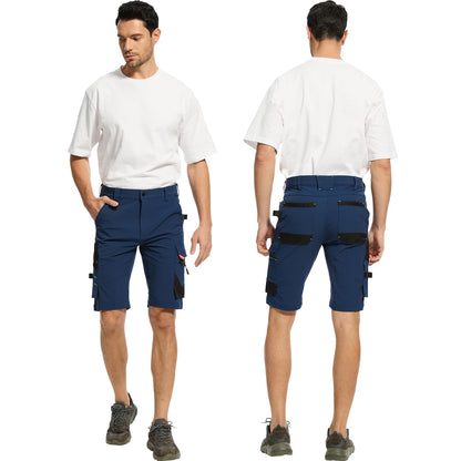 WORK IDEA Men's Slim Fit Stretch Work Shorts Durable Elegance for Highest