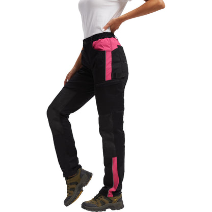 WORK IDEA Women's Work Trousers in Figure-Hugging Fit, Elastic and Lightweight, with Multiple Functional Pockets