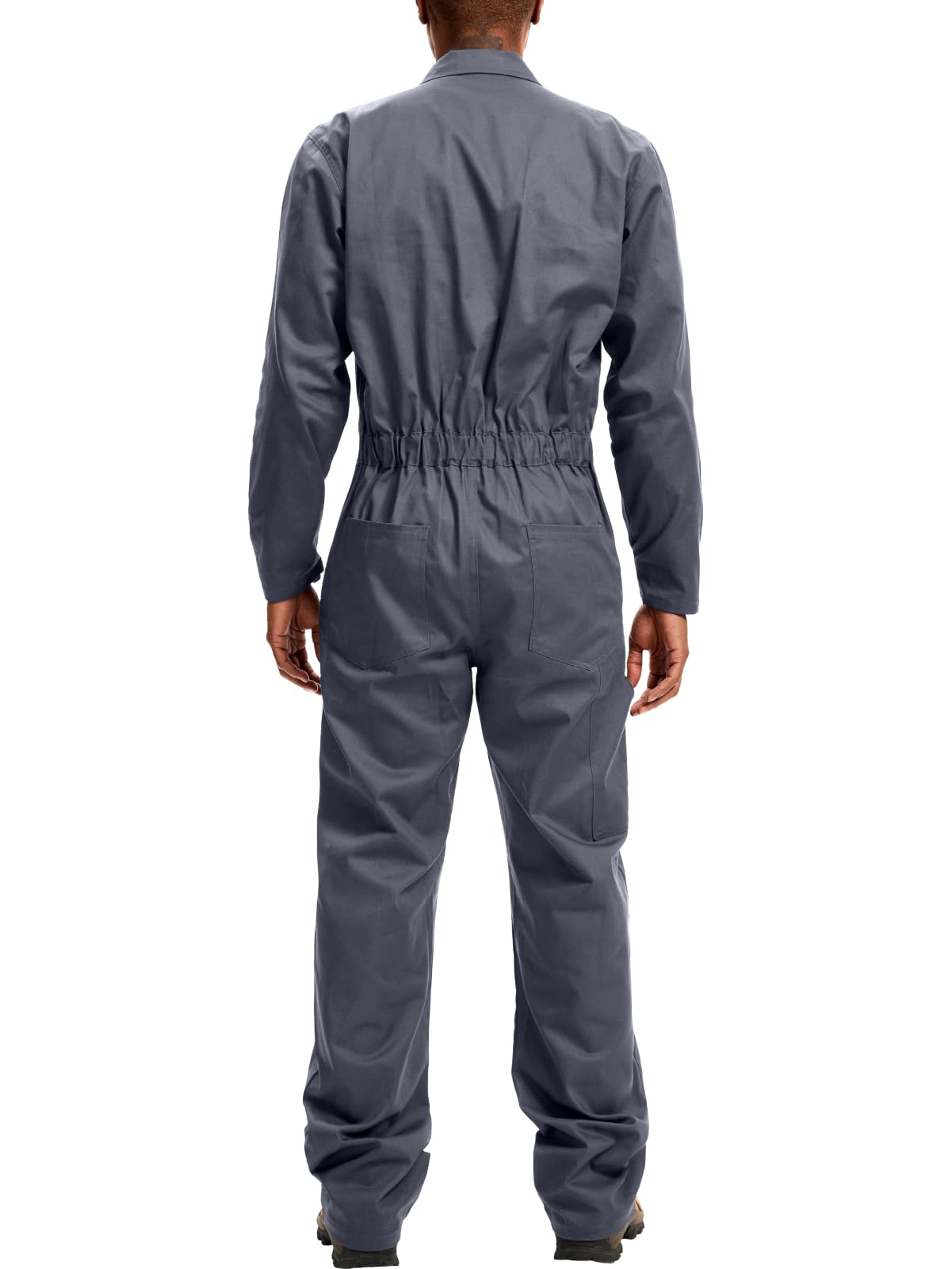 WORK IDEA Men's Coveralls Long Sleeve 100% Cotton Twill Workwear Jumpsuit Relaxed Fit