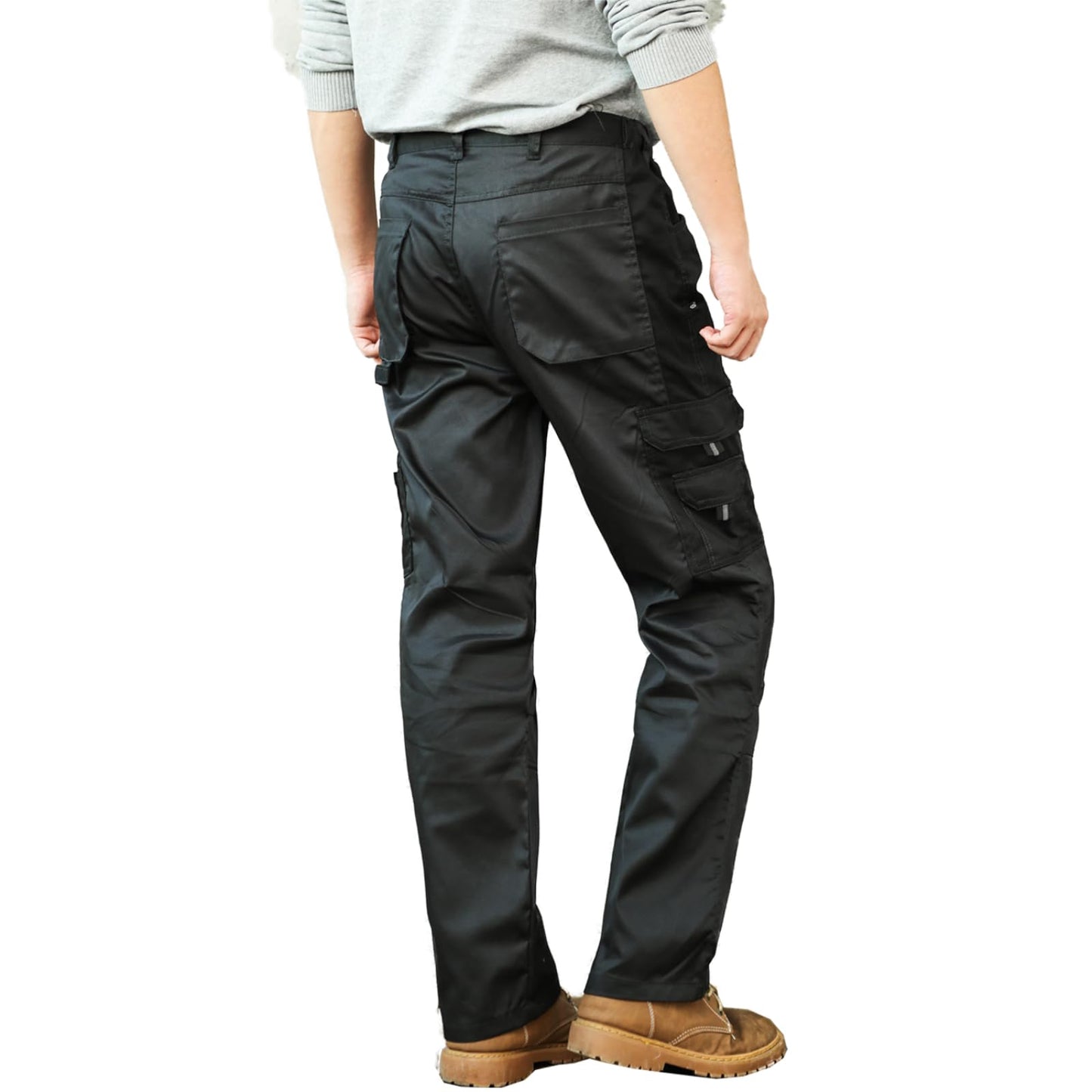 WORK IDEA Mens Work Trousers - Camouflage Trousers Mens Cargo Trousers with Inside Knee Pockets