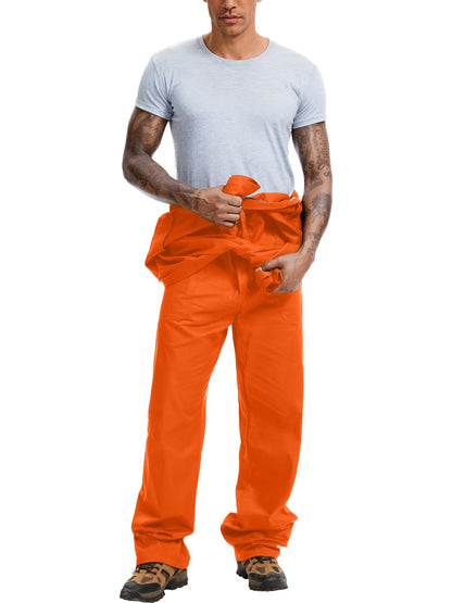 WORK IDEA Men's Coveralls Long Sleeve 100% Cotton Twill Workwear Jumpsuit Relaxed Fit