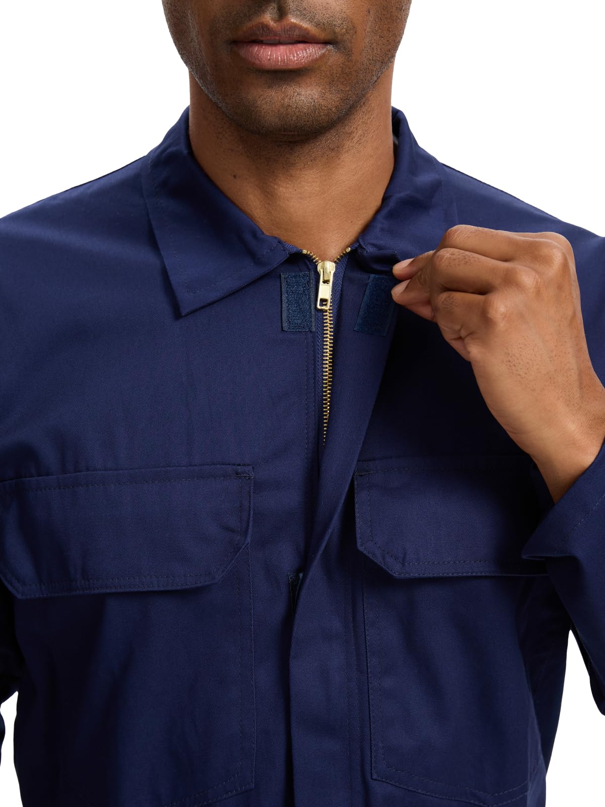 WORK IDEA Men's Coveralls Long Sleeve 100% Cotton Twill Workwear Jumpsuit Relaxed Fit