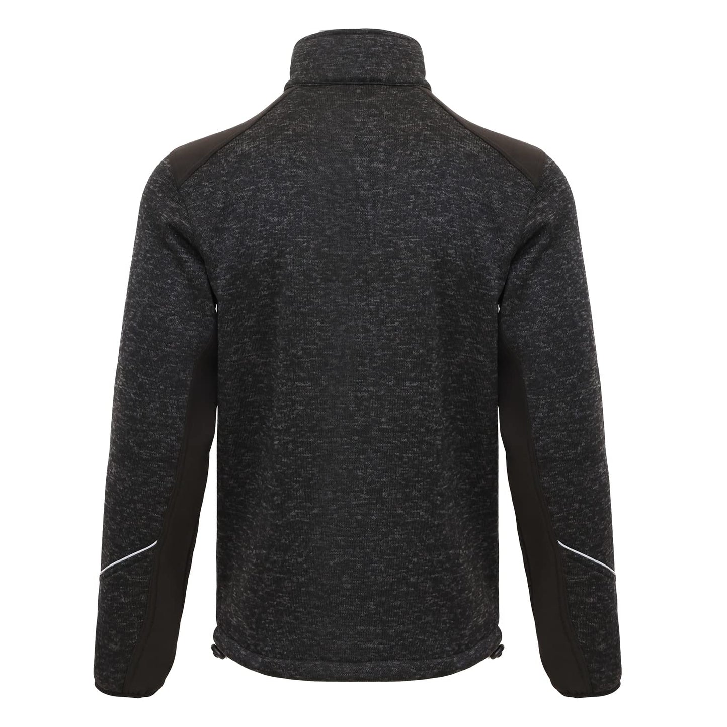 WORK IDEA Men's Knitted Fleece Jacket, Fleece Cardigan, Breathable Outdoor Fleece Jackets for Men, Warm and Lightweight Knitted Fleece Jacket with Zip