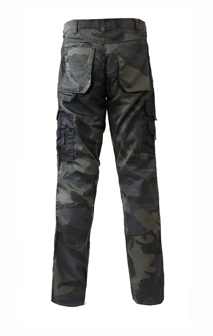 WORK IDEA Mens Work Trousers - Camouflage Trousers Mens Cargo Trousers with Inside Knee Pockets