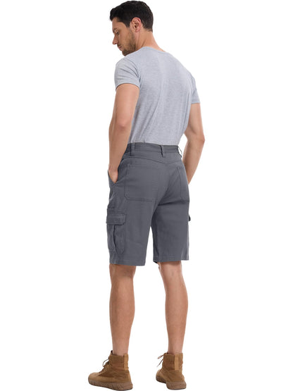 WORK IDEA Men's Cargo Stretch Short, Classic Style, Relaxed Fit Work Shorts