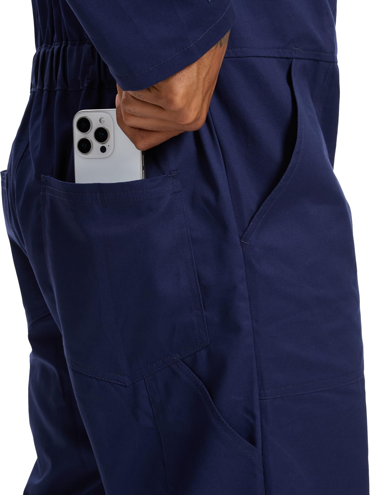 WORK IDEA Men's Coveralls Long Sleeve 100% Cotton Twill Workwear Jumpsuit Relaxed Fit