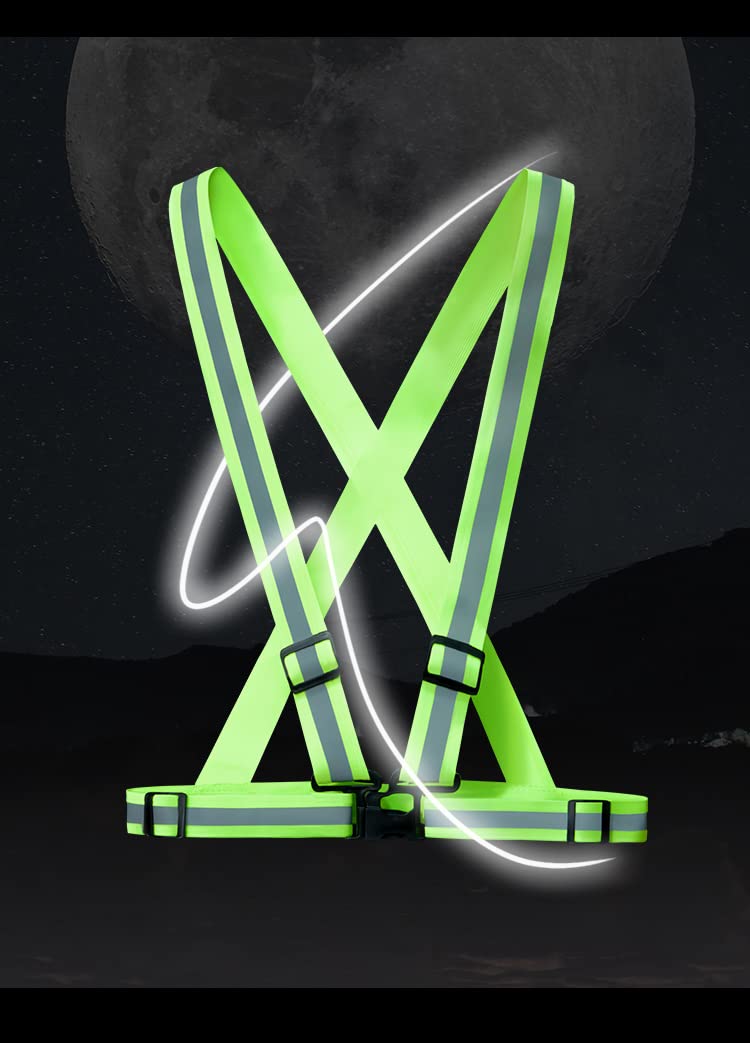 WORK IDEA Pack of 2 High Visibility Vest, Reflective Vest Certificate, Adjustable Vest for Cycling, Running, Hiking or Outdoor Use