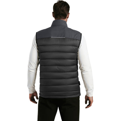 WORK IDEA Men's Outdoor Softshell Vest Water-Repellent Windproof Sleeveless Jacket - Breathable Lightweight Sports Vest with Pockets for Cycling, Running, Hiking, Golf and Work Contexts