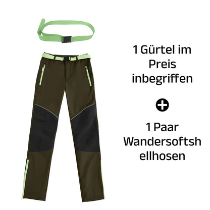 WORK IDEA Women's Outdoor Trousers for Demanding Hikes, Waterproof Material, Elastic Fit, Winter Warmth, Contrast Colour Zippers and More