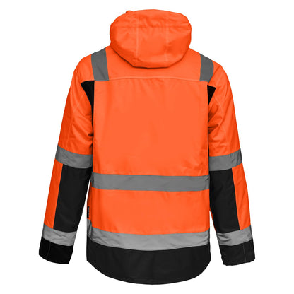 WORK IDEA Versatile 3-in-1 Work Jacket with Reflectors - Waterproof, Windproof, Breathable - Ideal Winter Work Wear and Hi-Vis Jacket for All Seasons