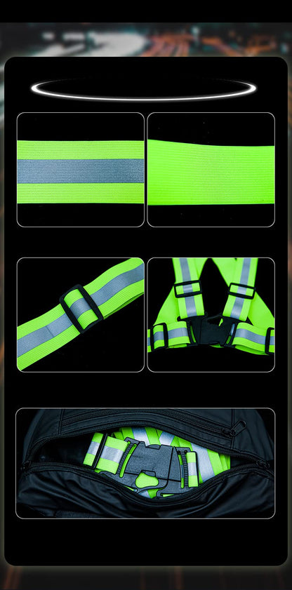 WORK IDEA Pack of 2 High Visibility Vest, Reflective Vest Certificate, Adjustable Vest for Cycling, Running, Hiking or Outdoor Use