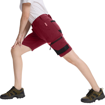 WORK IDEA Women's Slim Fit Stretch Work Shorts Durable Elegance for Highest