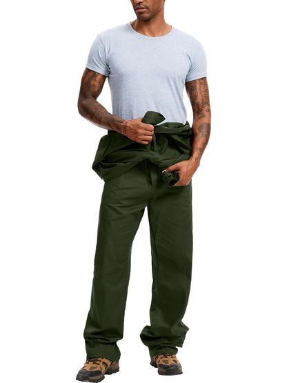 WORK IDEA Men's Coveralls Long Sleeve 100% Cotton Twill Workwear Jumpsuit Relaxed Fit
