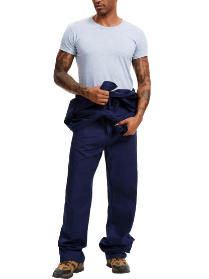 WORK IDEA Men's Coveralls Long Sleeve 100% Cotton Twill Workwear Jumpsuit Relaxed Fit