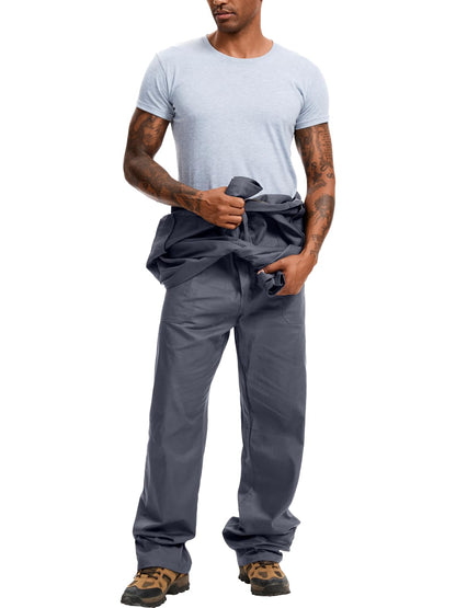 WORK IDEA Men's Coveralls Long Sleeve 100% Cotton Twill Workwear Jumpsuit Relaxed Fit